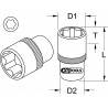 Douille ULTIMATE 6 pans 1/4", 7 mm" - KS Tools | 922.1407