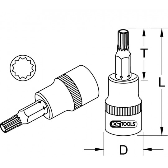 Douille Tournevis Ultimate Zxn 1/2" L.55 Mm M6 > Outillages A Main > Douilles 1