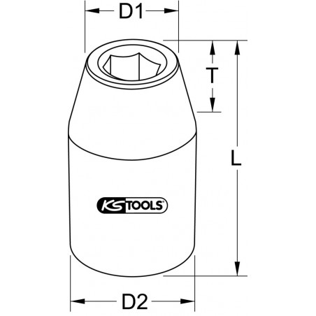 Douille porte-embouts ULTIMATE 1/2", 10 mm - KS Tools | 922.1297