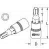 Douille tournevis ULTIMATE TORX 3/8", L.50 mm - T25" - KS Tools | 922.3931