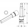 Douille tournevis ULTIMATE 6 pans 1/2", L.110 mm - 7 mm" - KS Tools | 922.1711