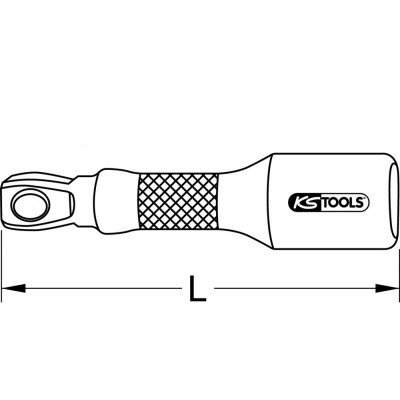 Rallonge ULTIMATE articulée 1/2", L.250 mm" - KS Tools | 922.1269