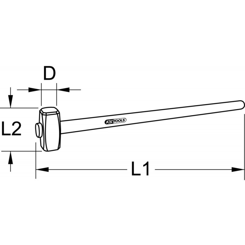 Masse couple manche frène, 4kg KS Tools | 142.6400