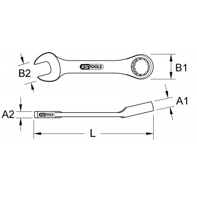 Clé mixte courte, 13 mm KS Tools | 518.0013
