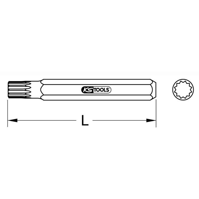 Embout de vissage XZN®, L.75 mm - A 10 mm - M6 KS Tools | 975.3006