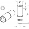 Douille longue TORX ULTIMATE 1/2", L. 75mm - E16 - KS Tools | 922.1382