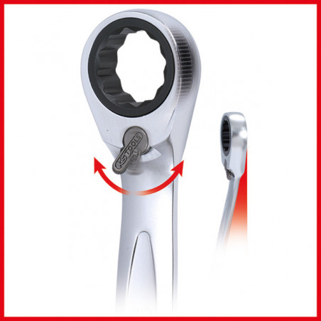 Clé mixte à cliquet RING STOP® GEARplus®, 12 mm KS Tools | 503.4912