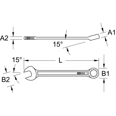 Clé mixte TITANplus 3/4'' mm KS Tools | 965.0308