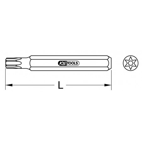 Embout De Vissage TORX T50 KS Tools – Longueur 30 Mm, Neuf Sous Emballage D'origine