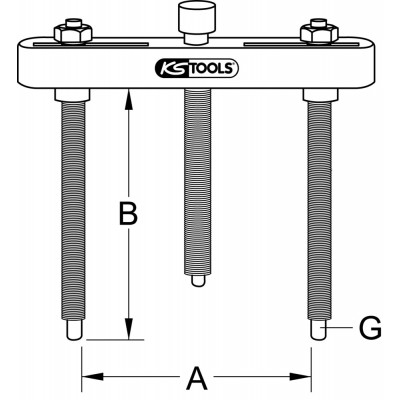 Potence de décolleur de roulements 140 - 435 mm - KS Tools | 605.0116