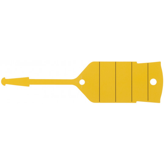 KS Tools Lot De 500 Porte-Clés Jaunes - Étiquettes PVC Solides Avec Bande Refermable & Zone D'Écriture - Idéal Clés Voiture Garage Atelier
