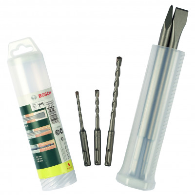 Kit de 2 burins et 3 forets SDS+ - BOSCH | 2 607 019 455