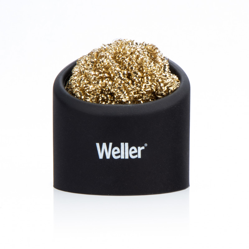 Weller Éponge de nettoyage en laiton pour pannes de fer à souder avec support en silicone - Weller | WLACCBSH-02