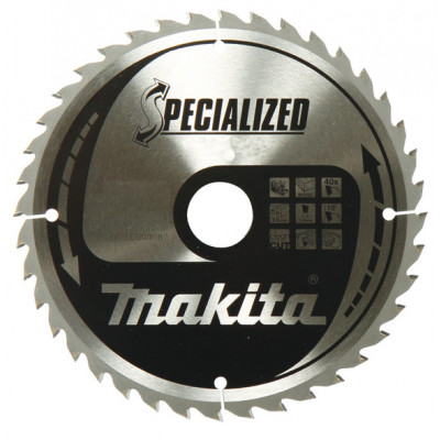 Lame carbure forme TCG spécialisée aluminium, scies plongeantes Ø Lame 165mm, dents 56, -3 ° Makita | B-33021