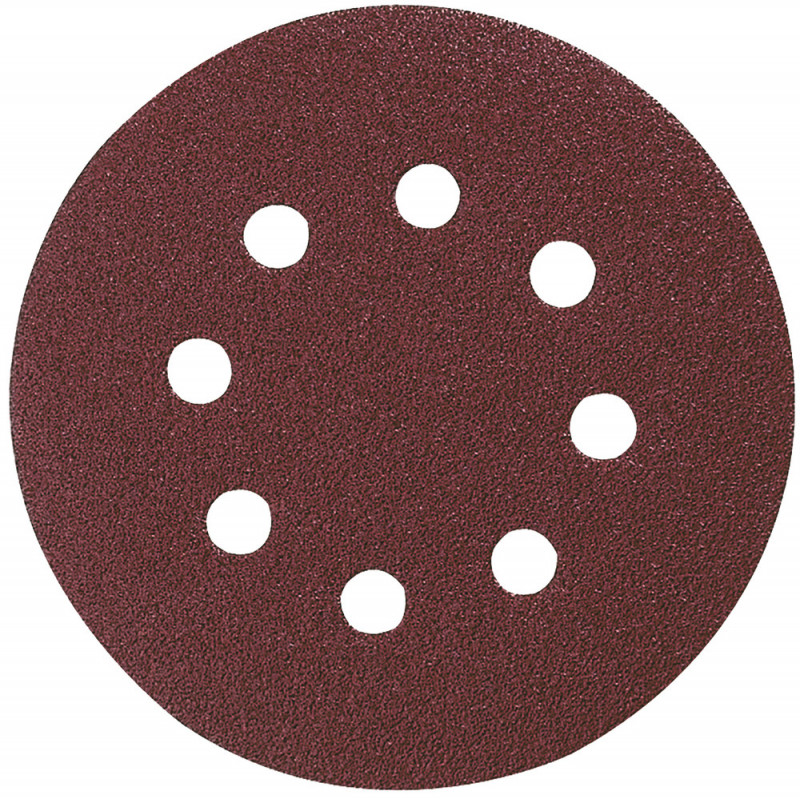 Disques abrasifs Ø 125mm auto-agrippant 8 trous (bois/métal) Grain 180, Qté 10 Makita | P-43583