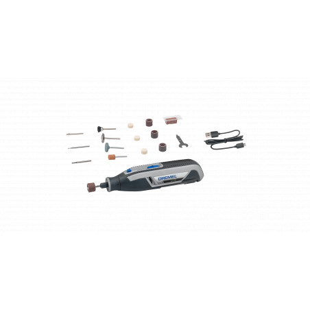 Dremel 7760 Lite outil multi-usage sans fil, Li-Ion (3,2V), 15 accessoires - BOSCH | F 013 776 0JA