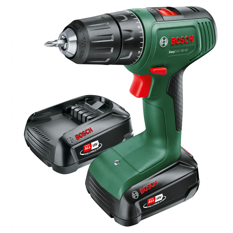 Perceuse-visseuse sans-fil EasyDrill 18V-40 2 batteries 1,5Ah - BOSCH | 0 603 9D8 002