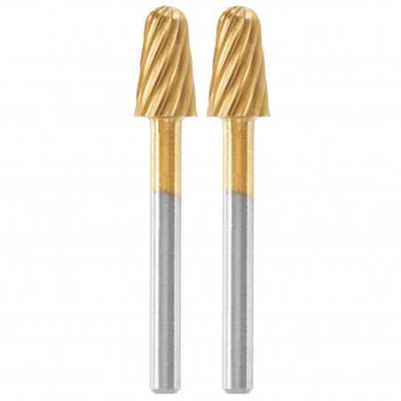 Dremel Max 117 Lot de 2 fraises acier rapide haute longévité ø 6,4mm bout rond - BOSCH | 2 615 011 7DM