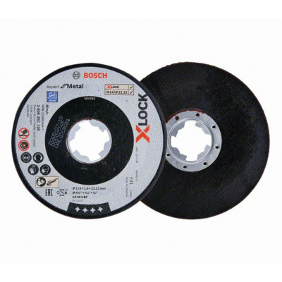 Disques à tronçonner X-LOCK Expert for Metal AS 46 S BF, 115 mm, 1,6 mm - BOSCH | 2 609 25C 120