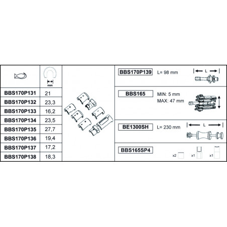 VIS PR SORTIR LES ADAPTATEURS - Bahco | BBS170P139