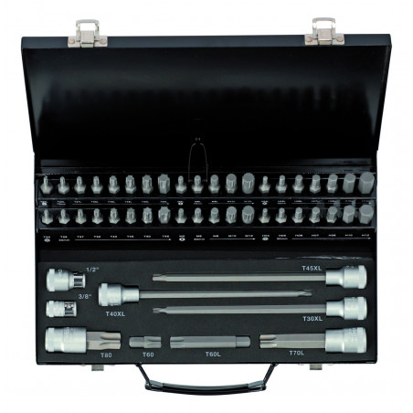 Jeu de 49 douilles et embouts TORX - Bahco | BE5049T