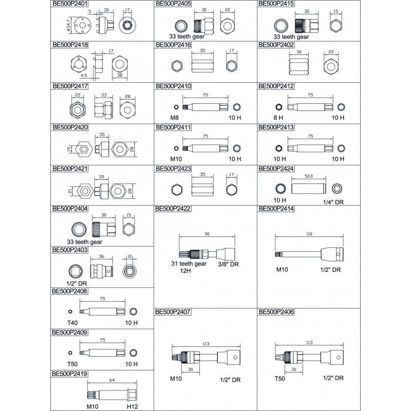 EMBOUT M10 110 1/2 - Bahco | BE500P2414