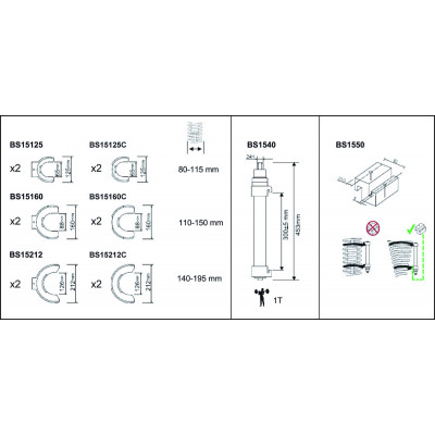 PROTECTION MACHOIRES 140-195M - Bahco | BS15212C