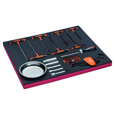 Jeu de tournevis avec manche en T, 3/3 Fit&Go - 54 pcs - Bahco | FF1A1010