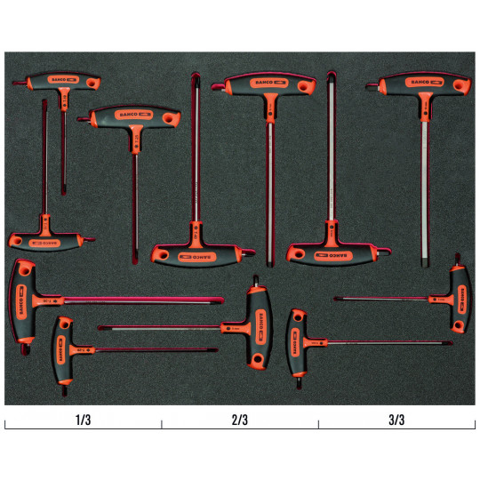 Jeu Tournevis 2C TX 6 Poignée En T Avec Rack Métallique 7 Pcs Pour