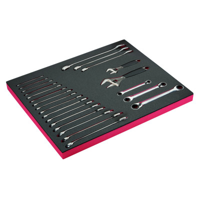 Jeu de clés/clés à molette, module mousse 3/3 Fit&Go - 22 pcs - Bahco | FF1A112