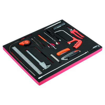 Jeu d'outils divers, module mousse 3/3 Fit&Go - 18 pcs - Bahco | FF1A16