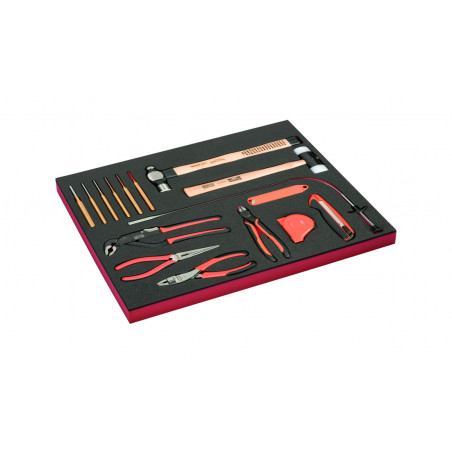 Module mousse Fit&Go 3/3, outils de frappe et de coupe, pinces, outil de préhension - 25 Pcs - Bahco | FF1A189