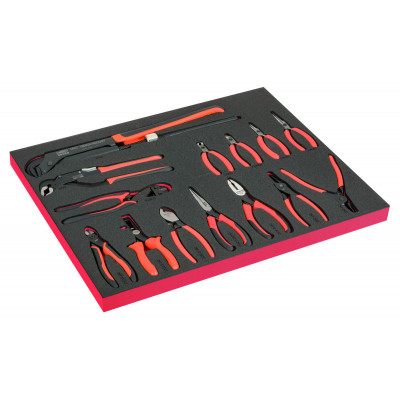Module mousse Fit&Go 3/3 marquage laser, clés à pipe, outils de coupe - 14 Pcs - Bahco | FF1A200LM