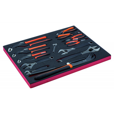 Jeu de pinces/clés, module mousse 3/3 Fit&Go - 13 pcs - Bahco | FF1A50