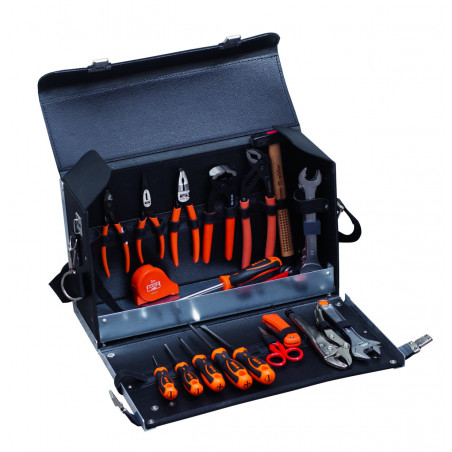 Kits d'outils pour maintenance générale dans mallette en cuir - 32 pcs - Bahco | 982000320