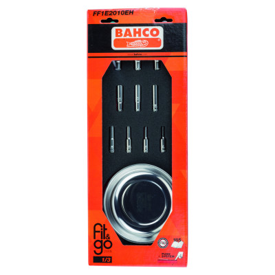 Module mousse Fit&Go 1/3, douilles longues 1/4" - 11 Pcs emballage individuel - Bahco | FF1E2010EH