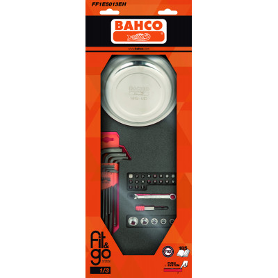 Module mousse Fit&Go 1/3, clés mâles, jeu d'embouts & coupelle magnétique - 36 Pcs - Bahco | FF1E5013EH