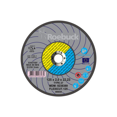 DISQUE FLEXI-CUT - D.125X2 TRONCON. EBARBAGE ACIER/INOX - ROEBUCK | 866830