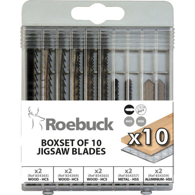 LAME DE SCIE SAUTEUSE METAL BOIS COFFRET DE 10 - ROEBUCK | 854381