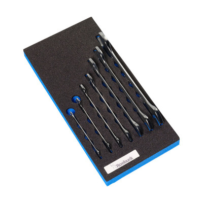 MOUSSE SERV. 7 CLES A FOURCHE POUCE - TYPE A / 180X410X30MM - ROEBUCK | 890411