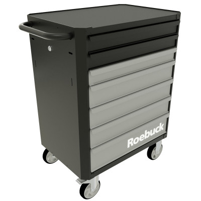 SERVANTE 7 TIROIRS NOIR/GRIS - ROEBUCK | 893463
