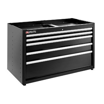 JLS3 MEUBLE BAS DOUBLE A 5 TIROIRS NOIR - JETline - Facom France | JLS3-MBD5TBS
