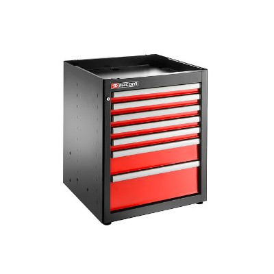 JLS3 MEUBLE BAS SIMPLE A 7 TIROIRS ROUGE - JETline - Facom France | JLS3-MBS7T