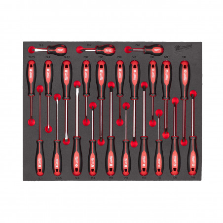 MODULE MOUSSE TOURNEVIS TRILOBE 23 PCS - Blister - Milwaukee | 4932479830