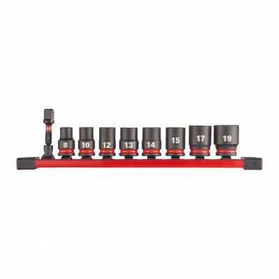 DOUILLE SHOCKWAVE 3/8 COURTES SET 8 PCS - Coffret - Milwaukee | 4932480454