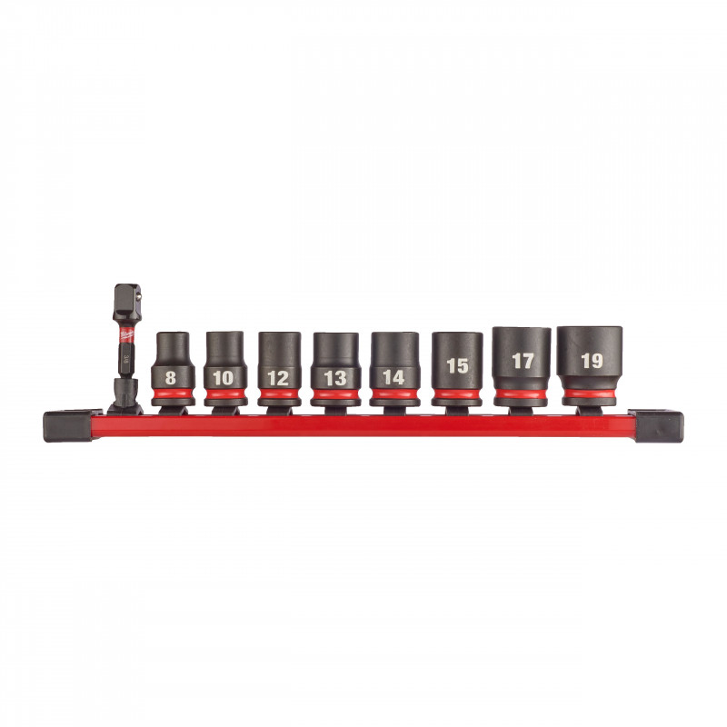 DOUILLE SHOCKWAVE 3/8 COURTES SET 8 PCS - Coffret - Milwaukee | 4932480454