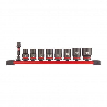 DOUILLE SHOCKWAVE 3/8 COURTES SET 8 PCS - Coffret - Milwaukee | 4932480454