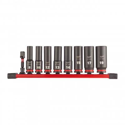 DOUILLE SHOCKWAVE 3/8 LONGUES SET 8 PCS - Coffret - Milwaukee | 4932480455