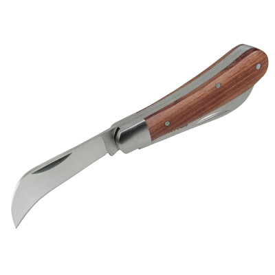 COUTEAU D'ELECTRICIEN A 2 LAMES - MANCHE BOIS - STANLEY | STHT0-62687