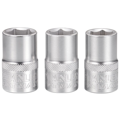 JEU DE DOUILLES 1/2" 6 PANS 14-15-16 MM FATMAX - 3 PIECES - STANLEY | FMMT17093-0